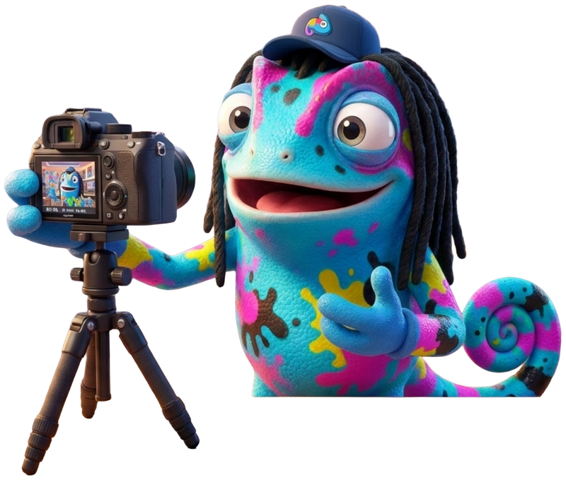 Leni s kamerou natáčí obsah